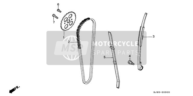 14610KN7670, Guide De Chaine De Cames, Honda, 1